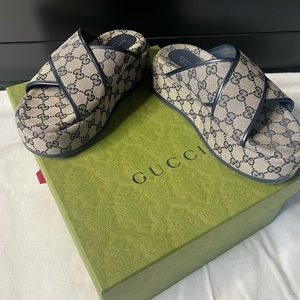 Gucci platform slides